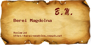 Berei Magdolna névjegykártya